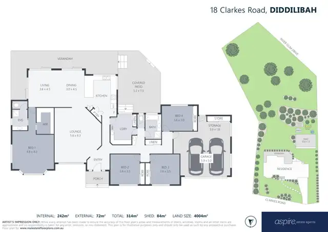 Floorplan of Homely house listing, 18 Clarkes Road, Diddillibah QLD 4559