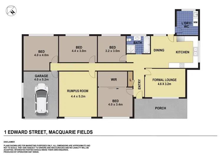 Floorplan of Homely house listing, 1 Edward Street, Macquarie Fields NSW 2564