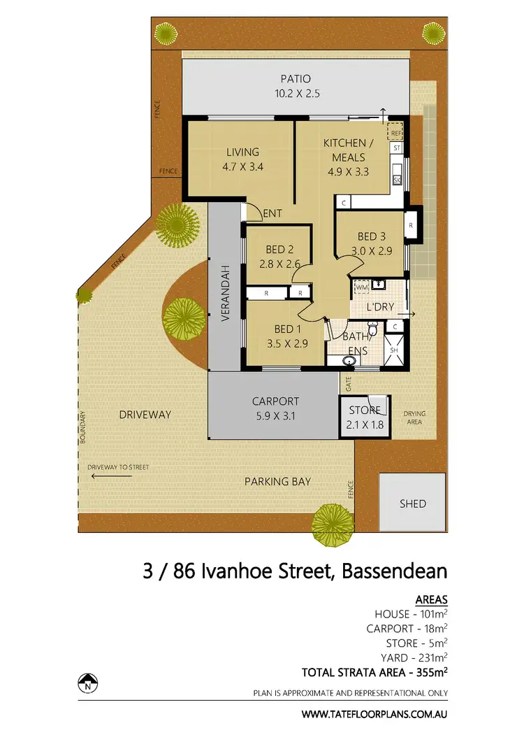 Floorplan of Homely house listing, 3/86 Ivanhoe Street, Eden Hill WA 6054