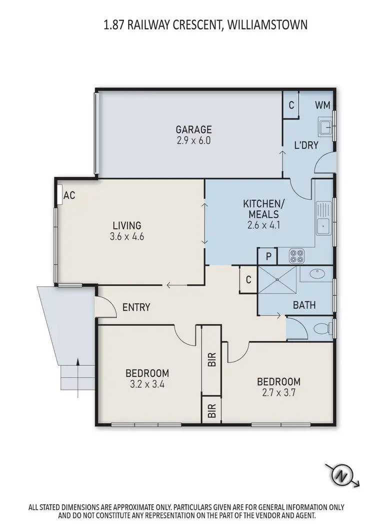 Floorplan of Homely unit listing, 1/87 Railway Crescent, Williamstown VIC 3016