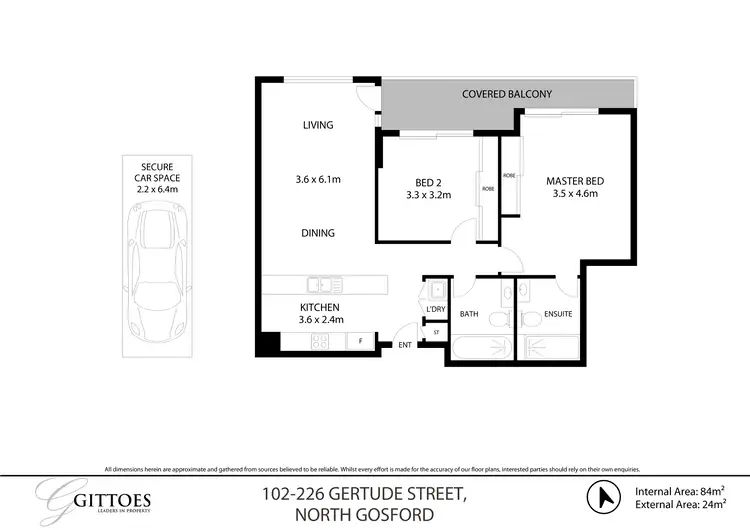 Floorplan of Homely apartment listing, 102/226 Gertrude Street, North Gosford NSW 2250