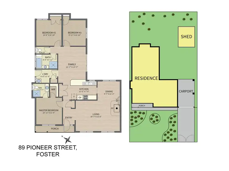 Floorplan of Homely house listing, 89 Pioneer St, Foster VIC 3960