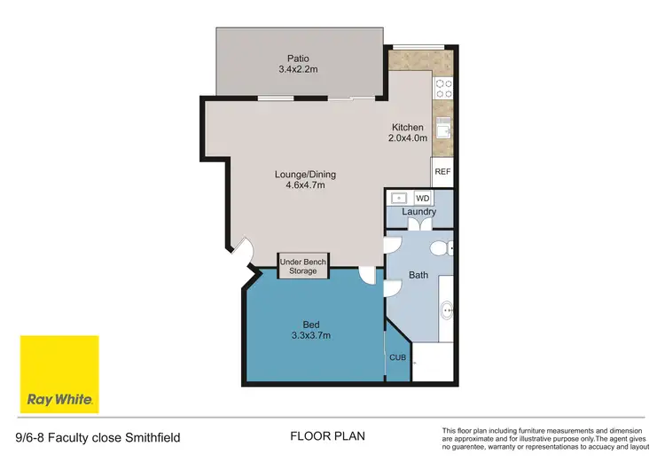 Floorplan of Homely unit listing, 9/6-8 Faculty Close, Smithfield QLD 4878