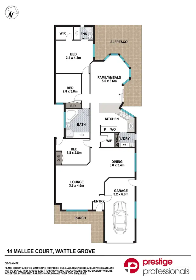 Floorplan of Homely house listing, 14 Mallee Court, Wattle Grove NSW 2173
