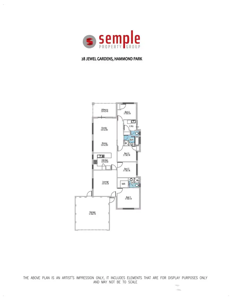Floorplan of Homely house listing, 28 Jewel Gardens, Hammond Park WA 6164