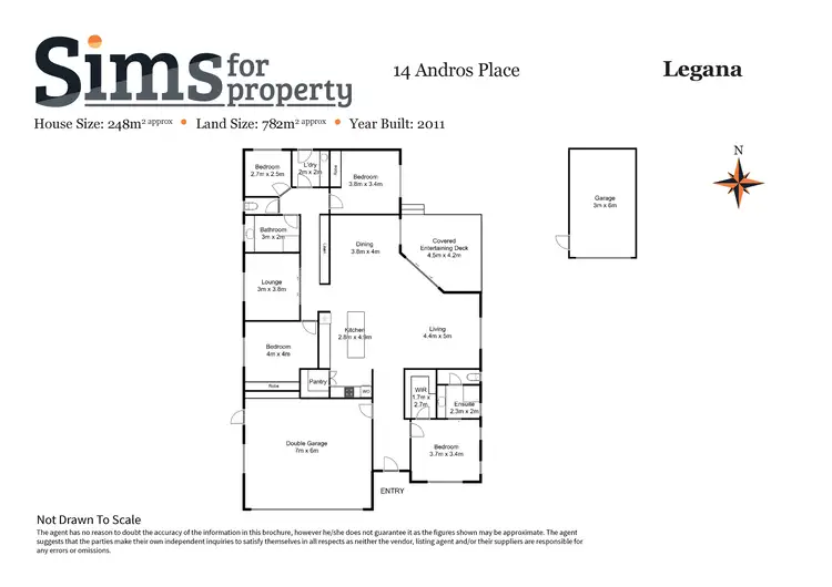 Floorplan of Homely house listing, 14 Andros Place, Legana TAS 7277