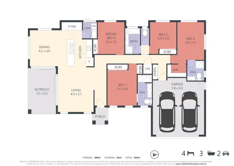 Floorplan of Homely house listing, 3 Wheeldon Court, Cooroy QLD 4563