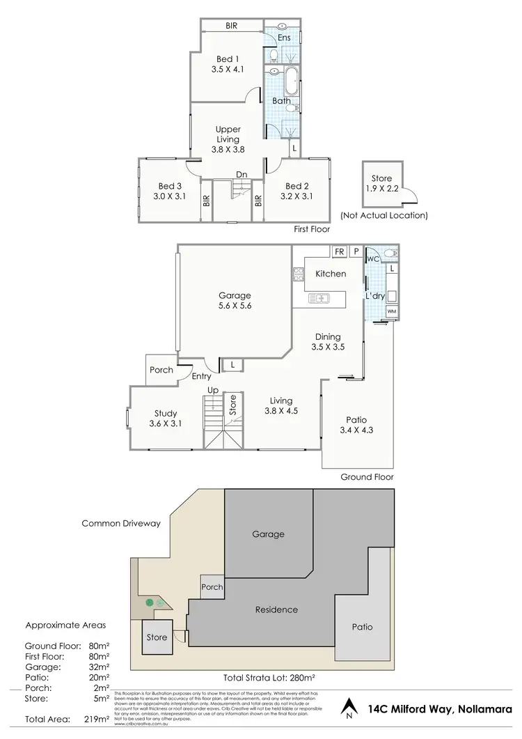 Floorplan of Homely house listing, 14C Milford Way, Nollamara WA 6061