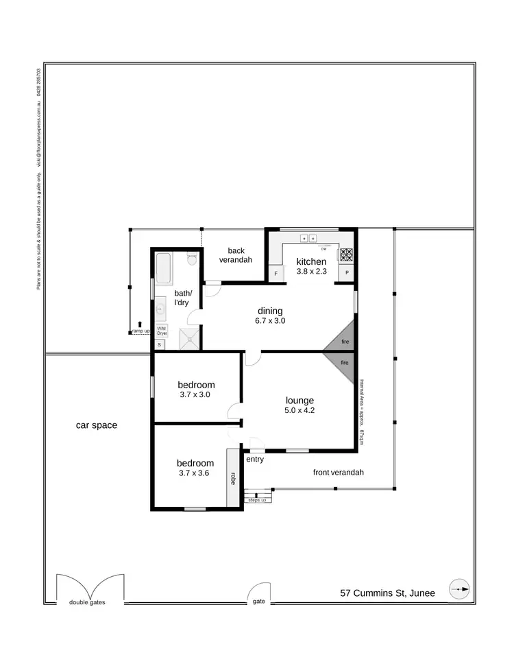 Floorplan of Homely house listing, 57 Commins Street, Junee NSW 2663