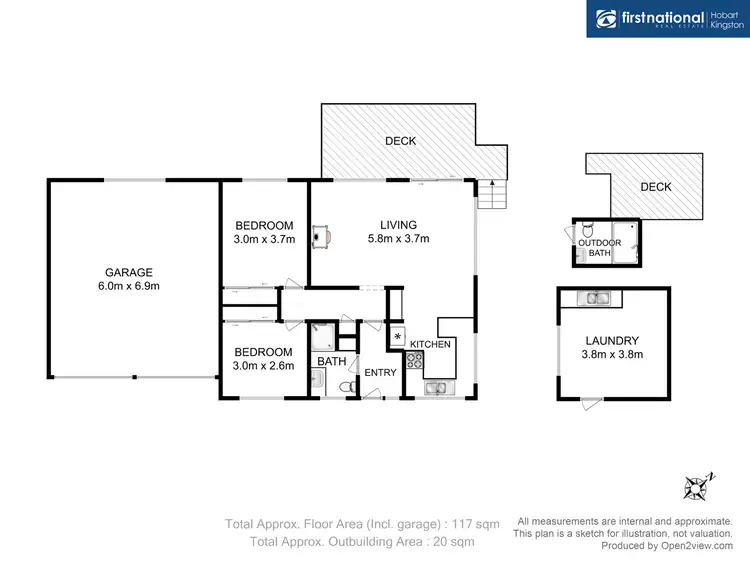 Floorplan of Homely house listing, 27 Cox Drive, Dennes Point TAS 7150