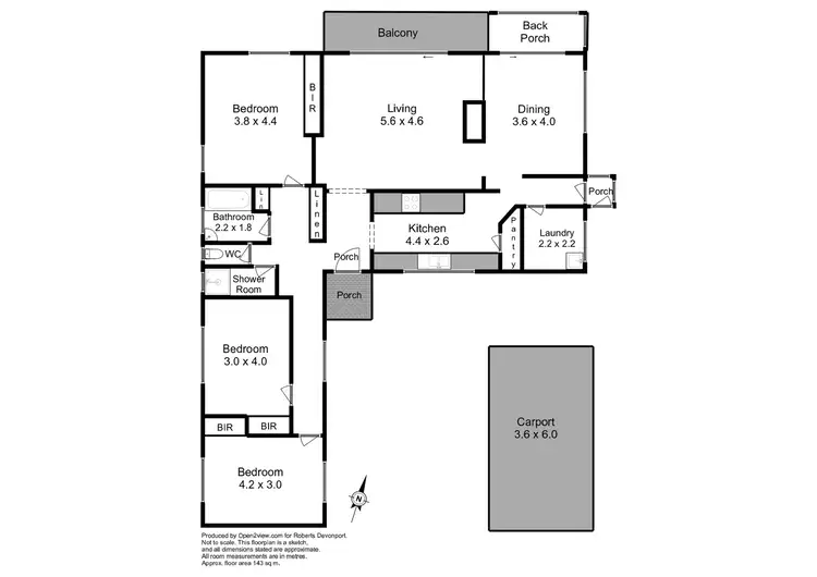 Floorplan of Homely house listing, 6 Wiena Crescent, Miandetta TAS 7310