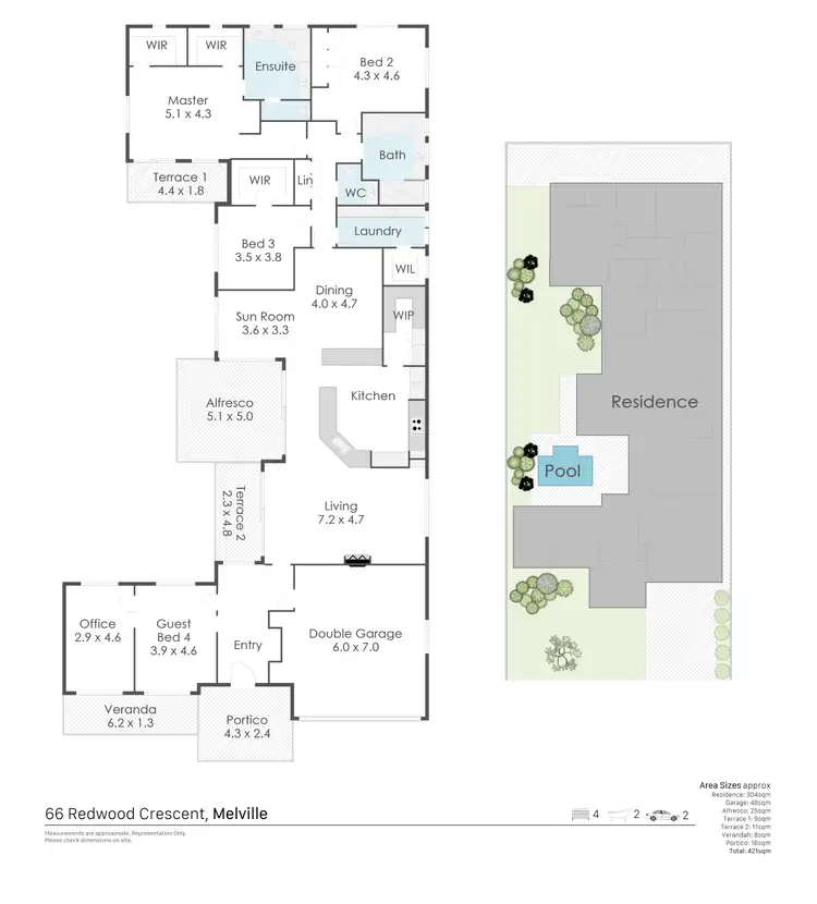 Floorplan of Homely house listing, 66 Redwood Crescent, Melville WA 6156