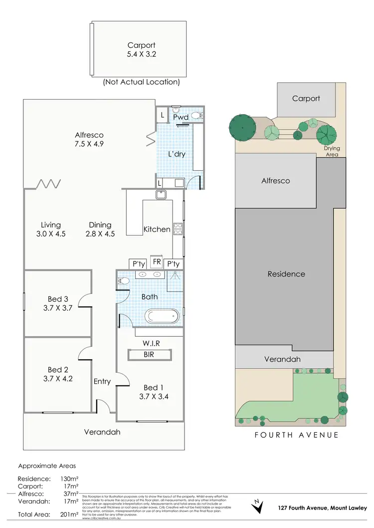 Floorplan of Homely house listing, 127 Fourth Avenue, Mount Lawley WA 6050