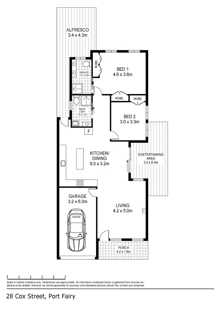 Floorplan of Homely house listing, 28 Cox Street, Port Fairy VIC 3284