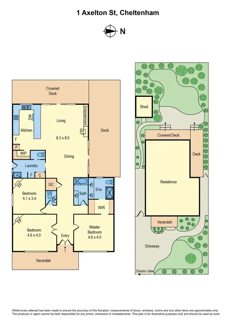 Floorplan of Homely house listing, 1 Axelton Street, Cheltenham VIC 3192