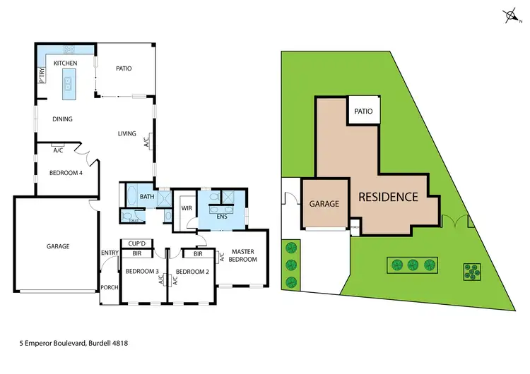 Floorplan of Homely house listing, 5 Emperor Boulevard, Burdell QLD 4818