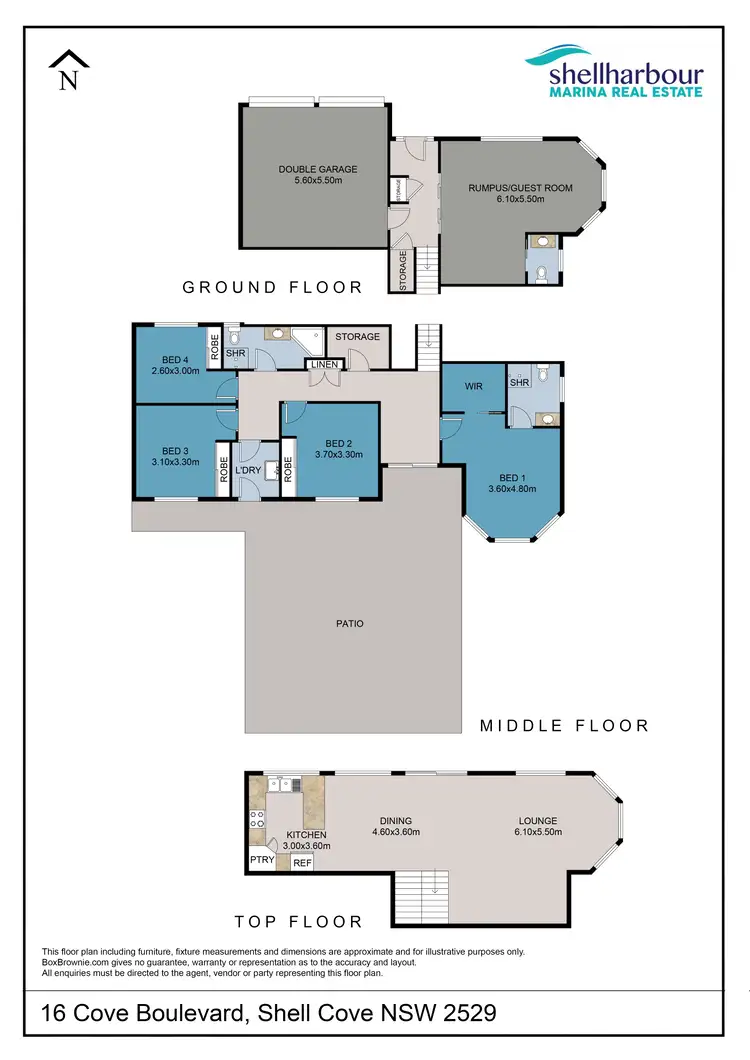 Floorplan of Homely house listing, 16 Cove Boulevard, Shell Cove NSW 2529