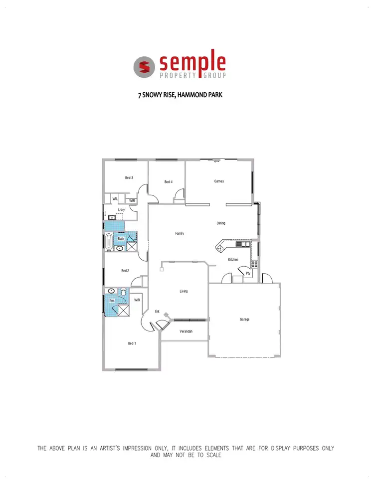 Floorplan of Homely house listing, 7 Snowy Rise, Hammond Park WA 6164