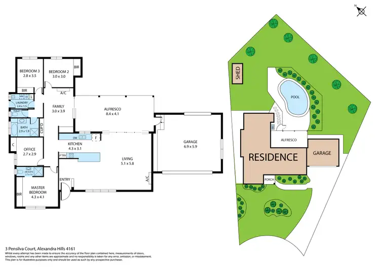 Floorplan of Homely house listing, 3 Pensilva Court, Alexandra Hills QLD 4161