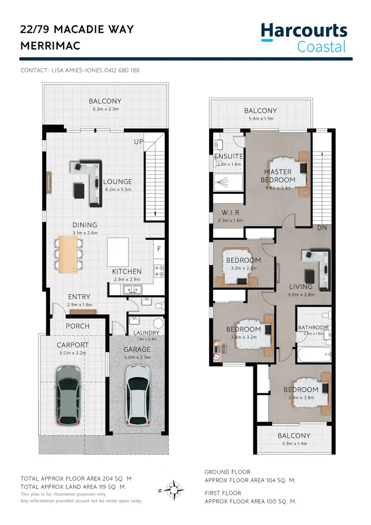 Floorplan of Homely townhouse listing, 22/79 Macadie Way, Merrimac QLD 4226