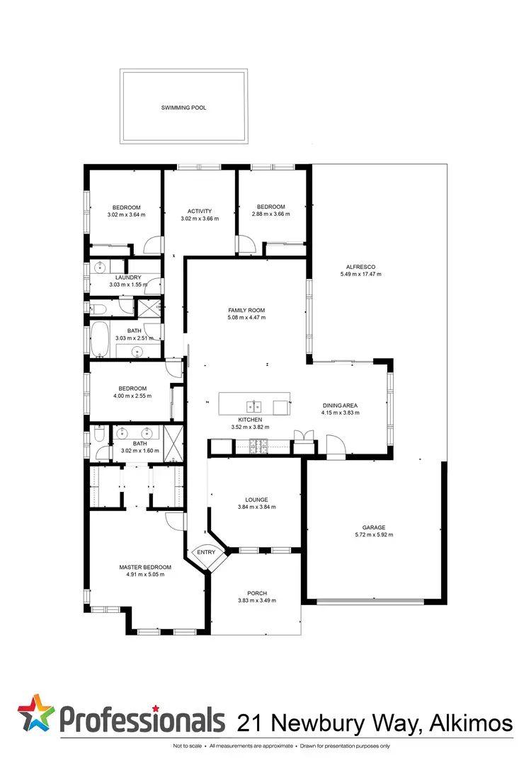 Floorplan of Homely house listing, 21 Newbury Way, Alkimos WA 6038