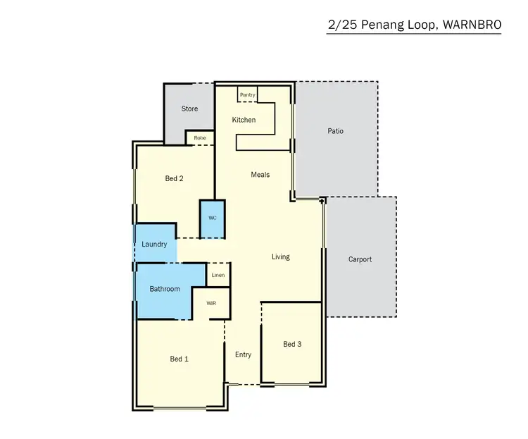 Floorplan of Homely villa listing, 2/25 Penang Loop, Warnbro WA 6169