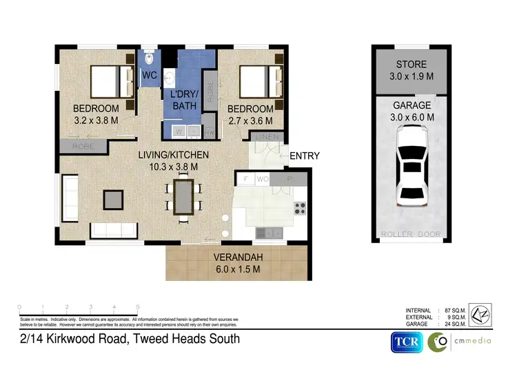 Floorplan of Homely unit listing, 2/14 Kirkwood Road, Tweed Heads South NSW 2486