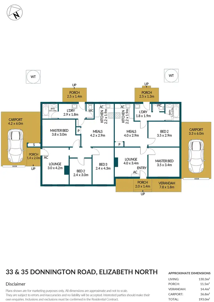 Floorplan of Homely house listing, 33-35 Donnington Road, Elizabeth North SA 5113