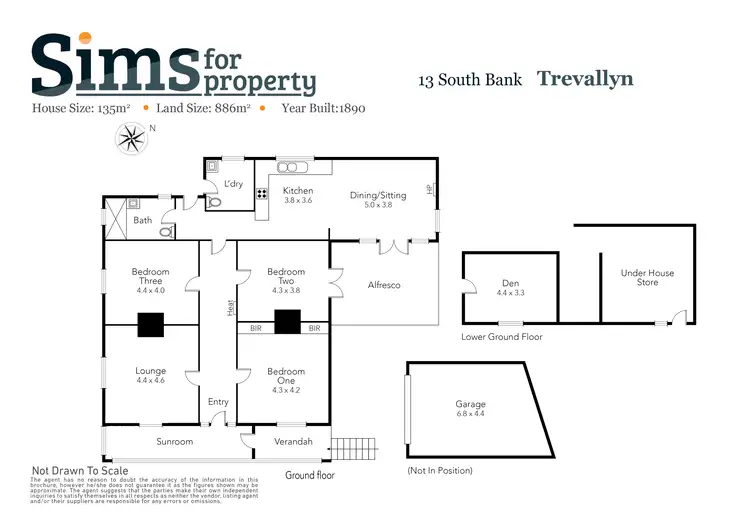 Floorplan of Homely house listing, 13 South Bank, Trevallyn TAS 7250