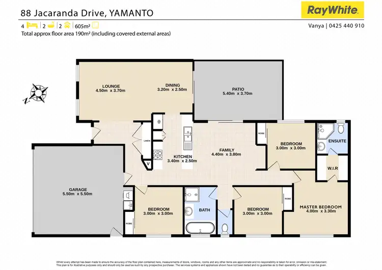 Floorplan of Homely house listing, 88 Jacaranda Drive, Yamanto QLD 4305