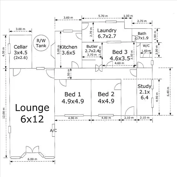 Floorplan of Homely house listing, 13 Sanderston Road, Sanderston SA 5237
