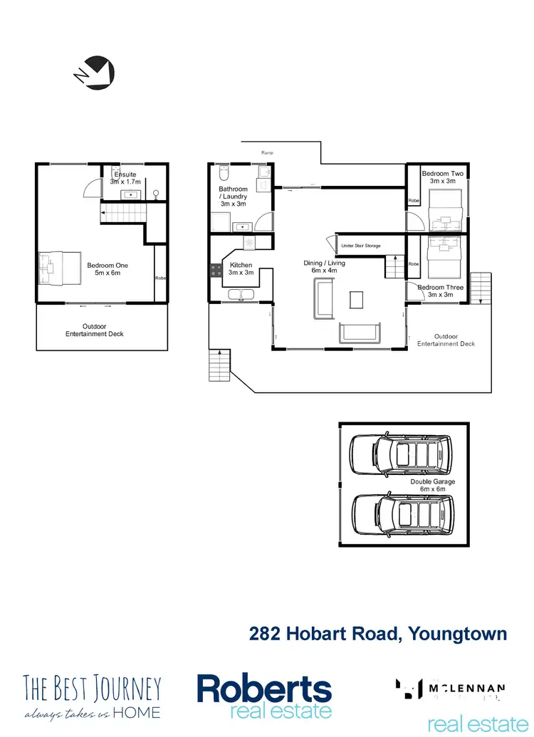 Floorplan of Homely house listing, 282 Hobart Road, Youngtown TAS 7249