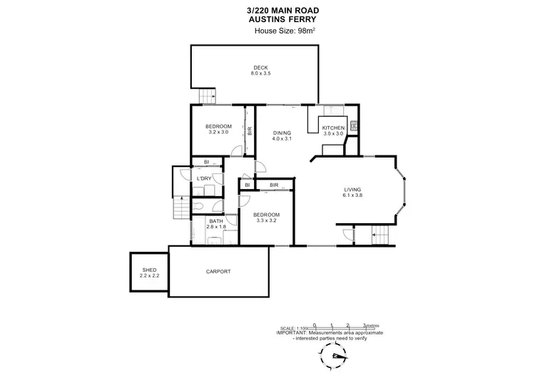 Floorplan of Homely villa listing, 3/220 Main Road, Austins Ferry TAS 7011