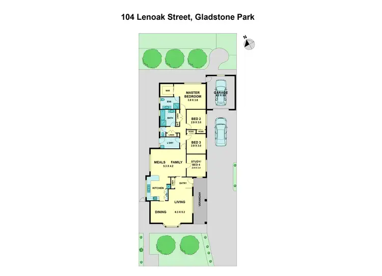 Floorplan of Homely house listing, 104 Lenoak Street, Gladstone Park VIC 3043