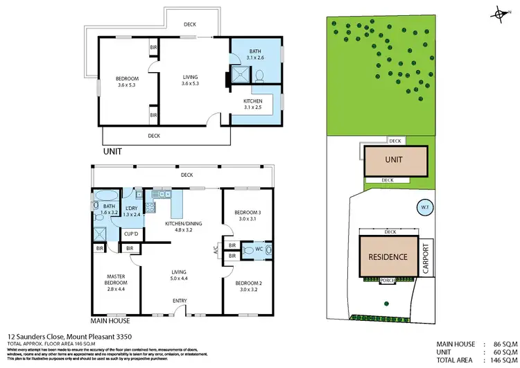 Floorplan of Homely house listing, 12 Saunders Close, Mount Pleasant VIC 3350