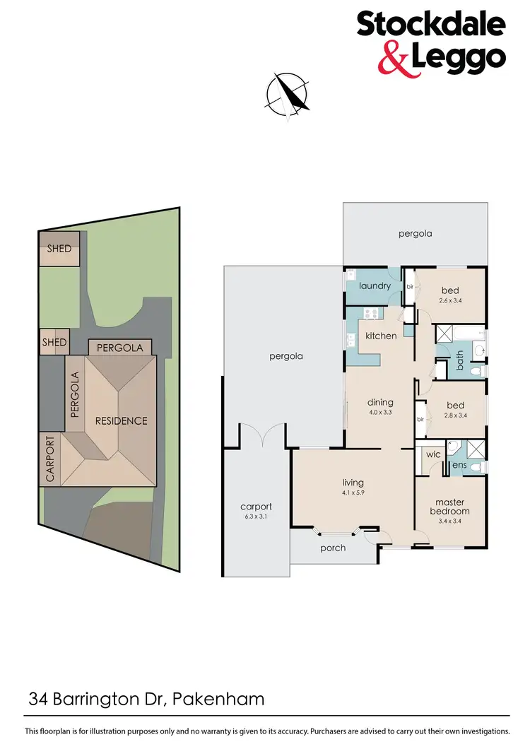 Floorplan of Homely house listing, 34 Barrington Drive, Pakenham VIC 3810