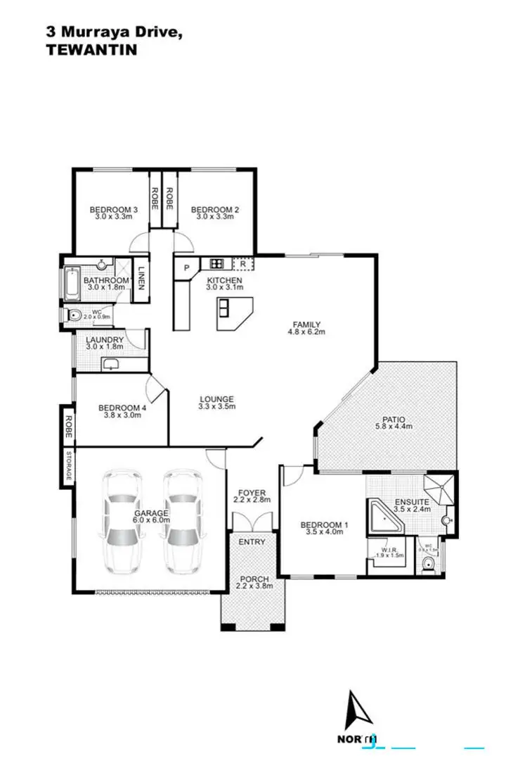 Floorplan of Homely house listing, 3 Murraya Drive, Tewantin QLD 4565