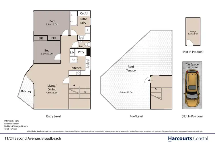 Floorplan of Homely unit listing, 11/24 Second Avenue, Broadbeach QLD 4218