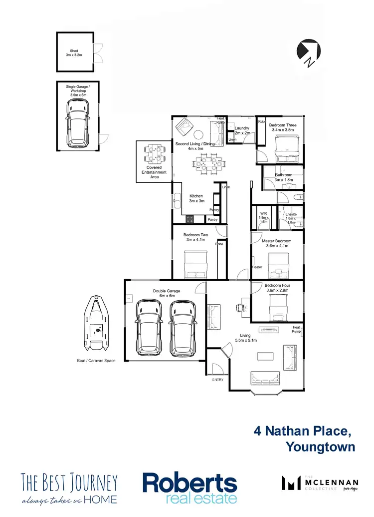 Floorplan of Homely house listing, 4 Nathan Place, Youngtown TAS 7249