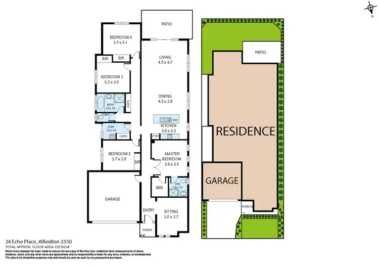 Floorplan of Homely house listing, 24 Echo Place, Alfredton VIC 3350