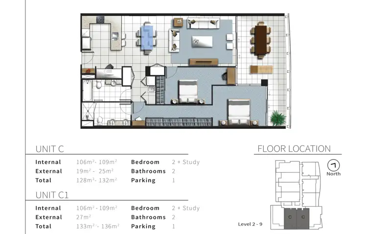 Floorplan of Homely unit listing, 1904/25-31 East Quay Drive, Biggera Waters QLD 4216