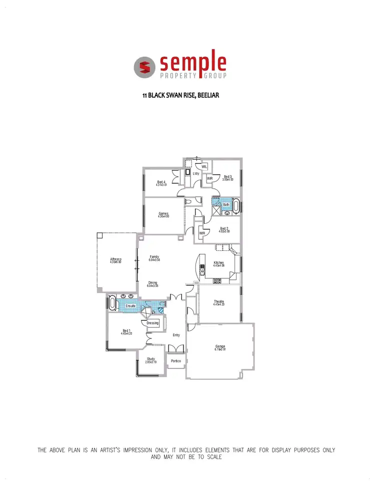 Floorplan of Homely house listing, 11 Black Swan Rise, Beeliar WA 6164