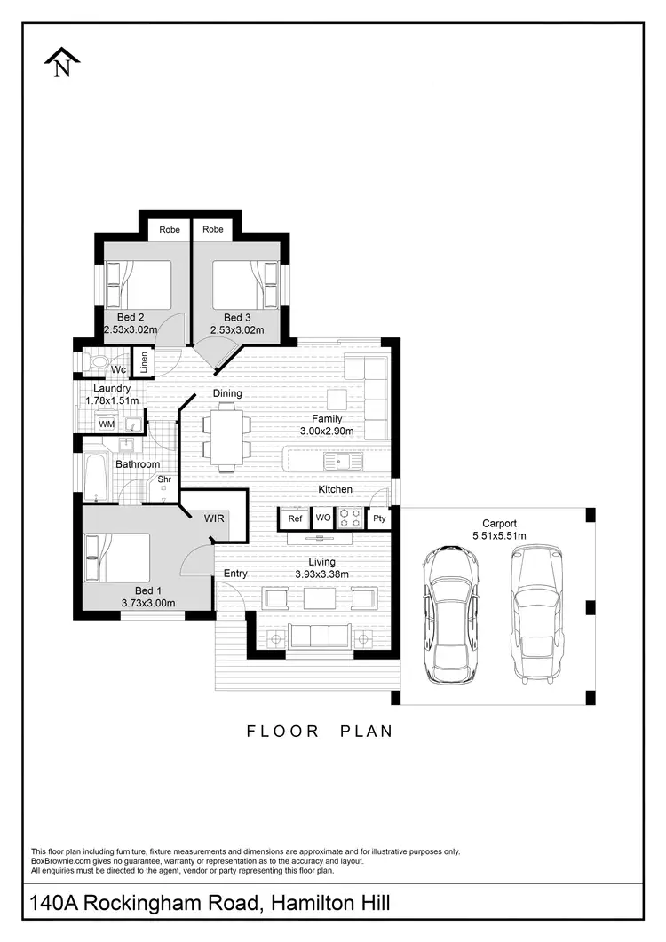 Floorplan of Homely house listing, 140A Rockingham Road, Hamilton Hill WA 6163