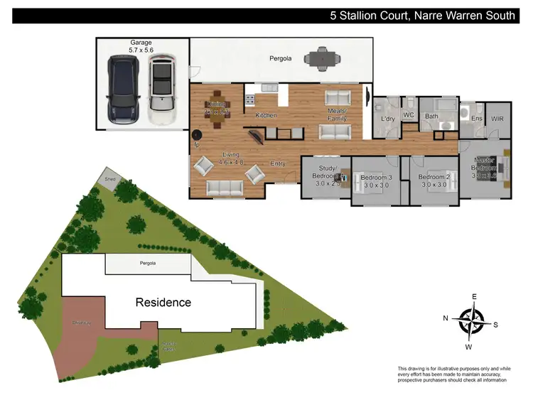 Floorplan of Homely house listing, 5 Stallion Court, Narre Warren South VIC 3805