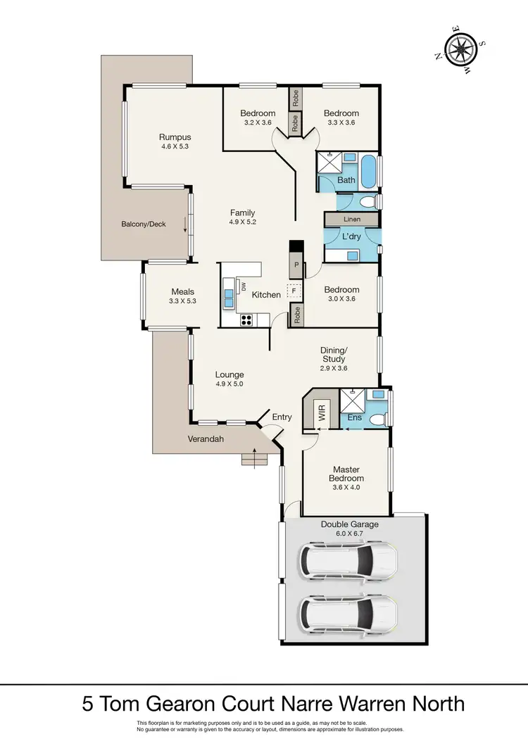Floorplan of Homely house listing, 5 Tom Gearon Court, Narre Warren North VIC 3804