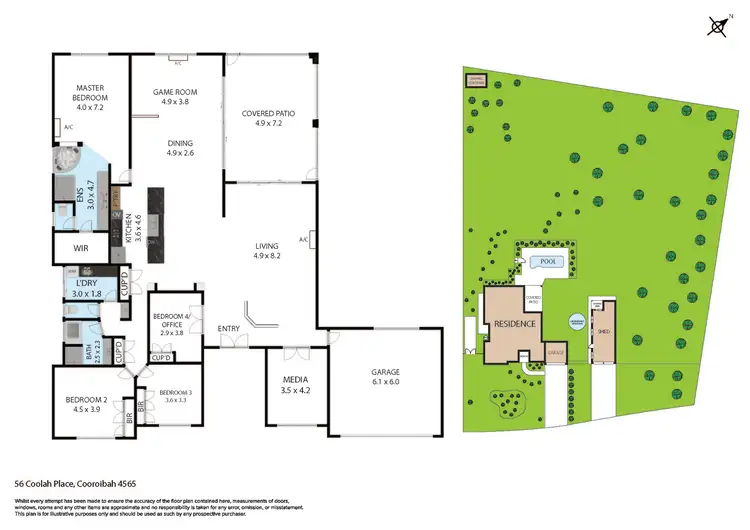 Floorplan of Homely house listing, 56 Coolah Place, Cooroibah QLD 4565