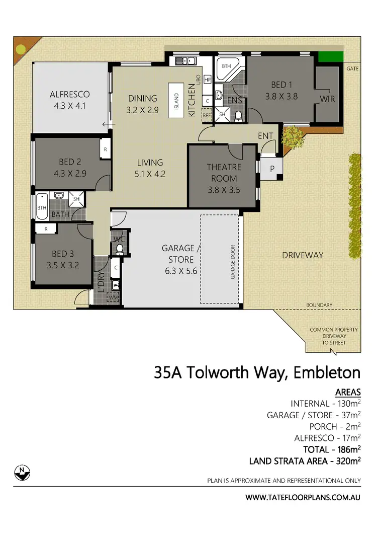 Floorplan of Homely house listing, 35A Tolworth Way, Embleton WA 6062