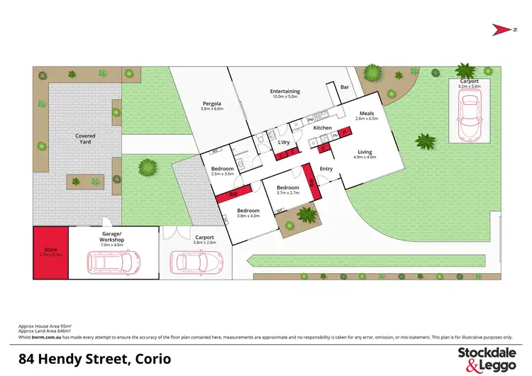 Floorplan of Homely house listing, 84 Hendy Street, Corio VIC 3214