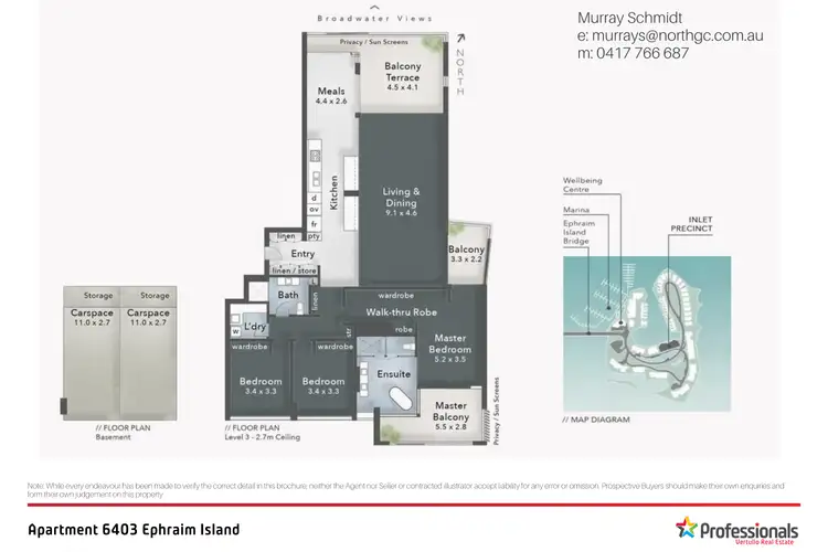 Floorplan of Homely apartment listing, 2/25 Ephraim Island, Paradise Point QLD 4216