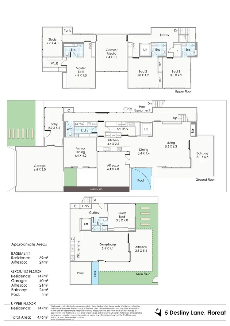 Floorplan of Homely house listing, 5 Destiny Lane, Floreat WA 6014